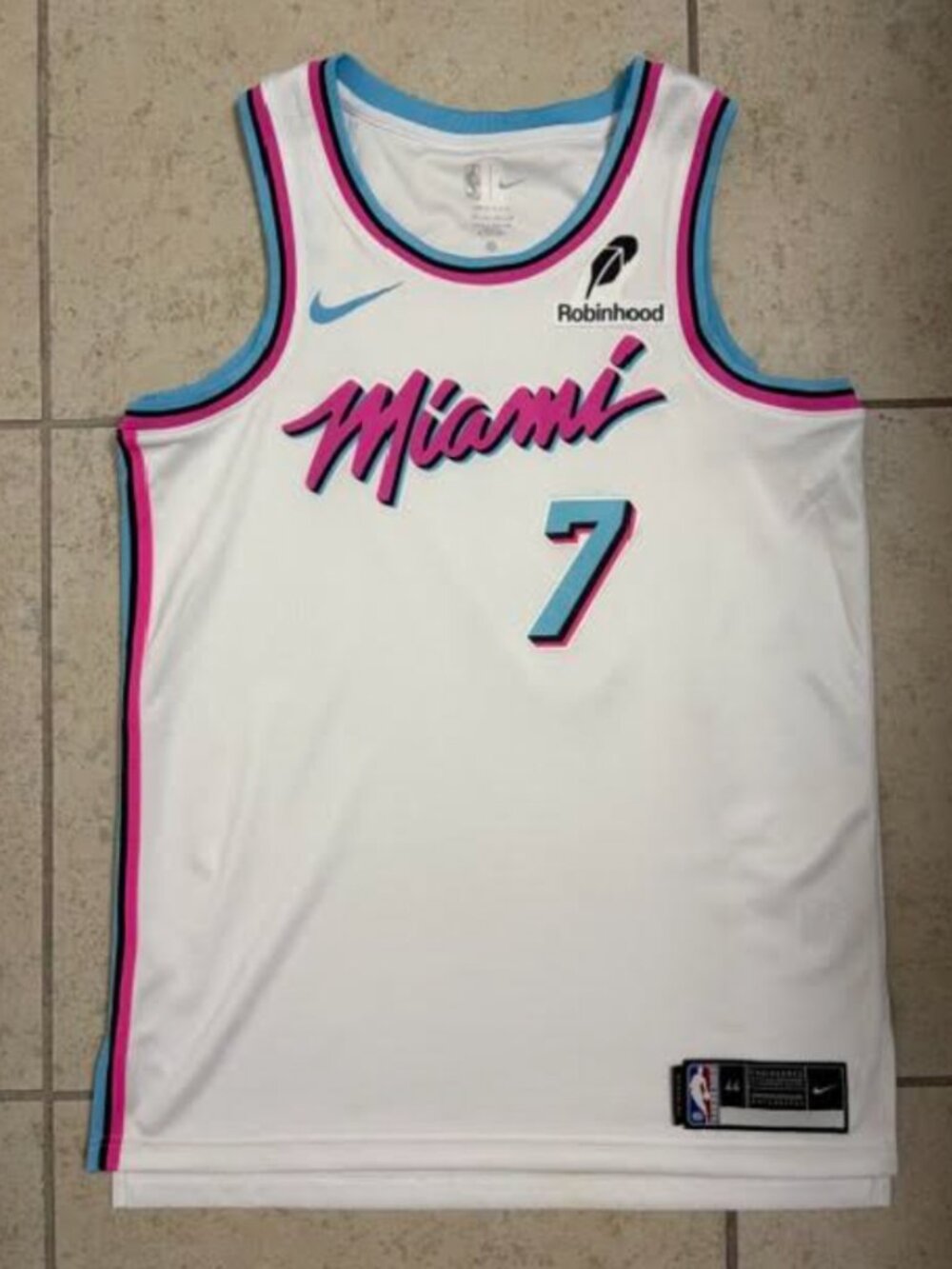 Miami Heat "Original Vice" City Edition Basketball Jersey Medium No. 7 WARE NBA